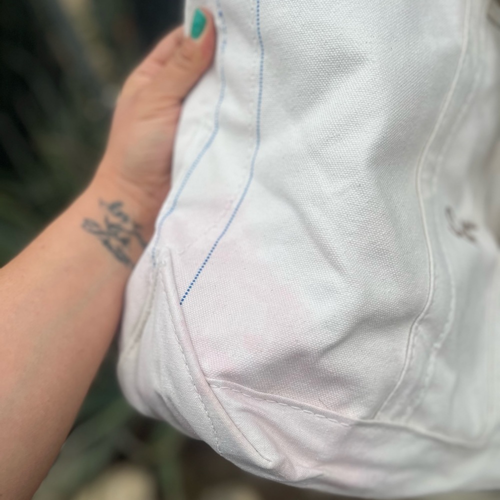 LANDโS END | Vintage White Thick Canvas Tote Bag - Picture 7 of 8